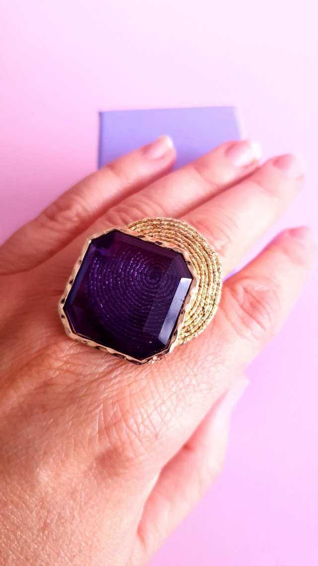 Bague Tourbillons mauve