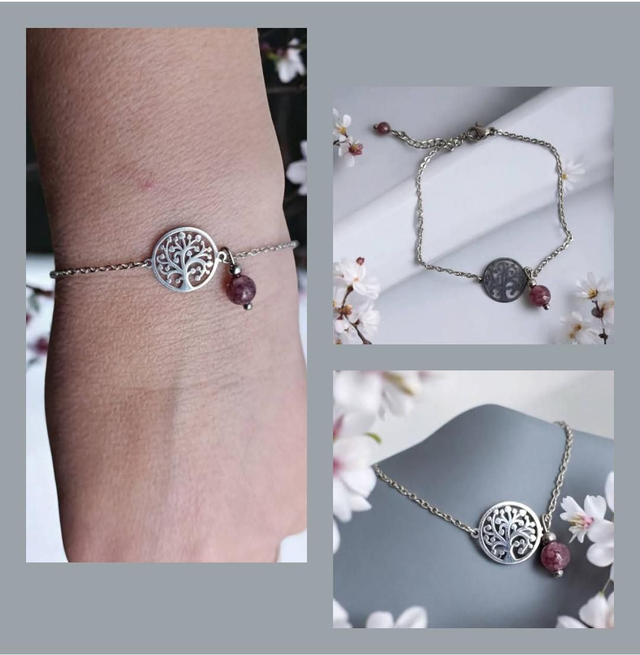 Bracelet Lépidolite - Apaisement ,Sérénité