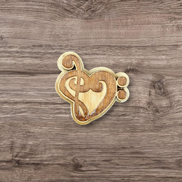Pin's coeur musical 
