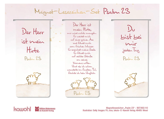 Psalm 23 - Magnet-Lesezeichen-Set (3 Lesezeichen)