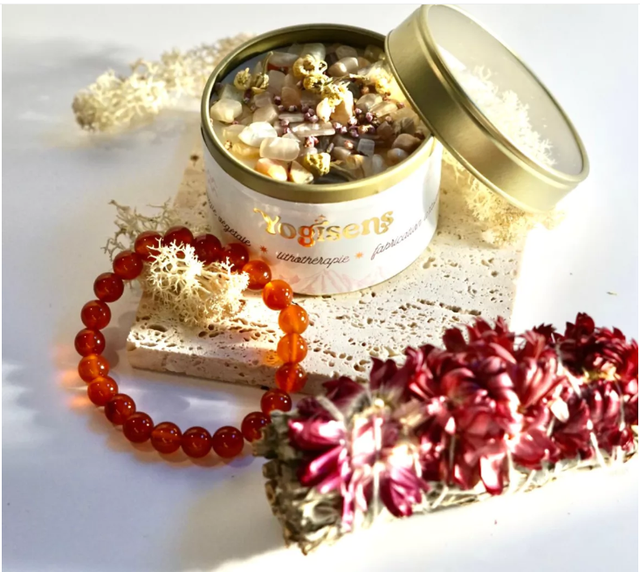 Féminin sacré • Coffret bien-être et spirituel, bougie, sauge