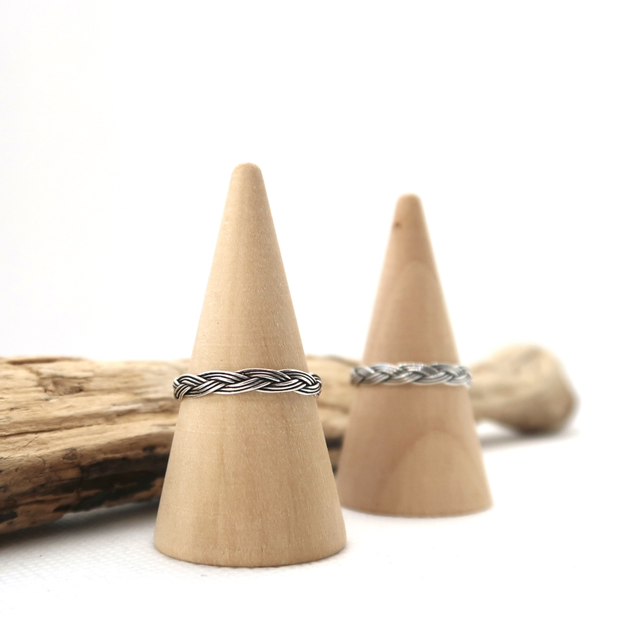 925 Silver Braided Wire Ring
