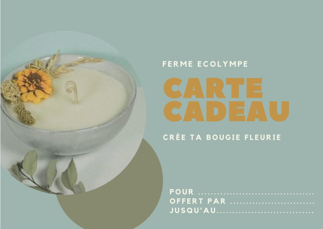 Bon cadeau Atelier Bougie 