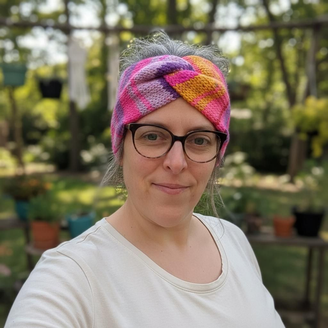 Bandeau tricot croisé 