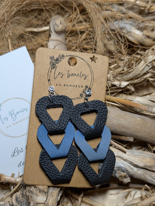 Boucles d'oreilles création variée tresse cv002