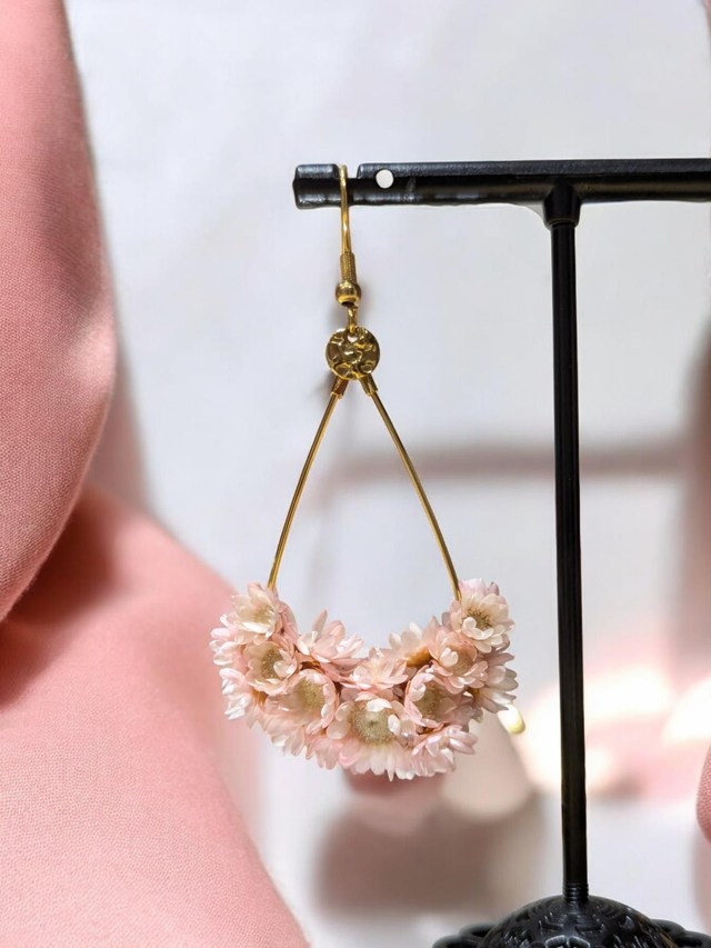 Boucles d'oreilles Lyra - Rose clair