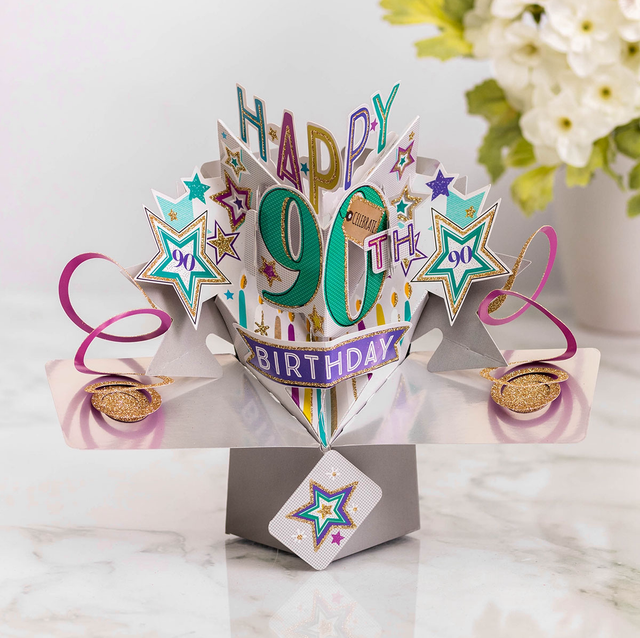 90th pop out birthday card