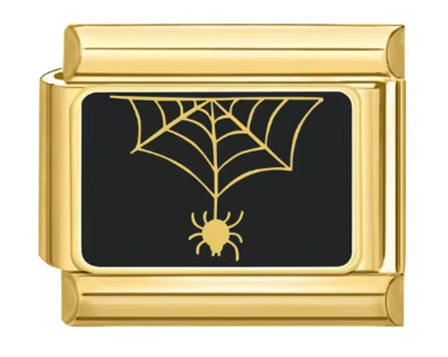 Charm Tela y Araña Dorado