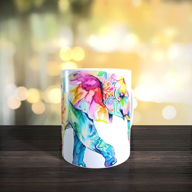 Mug éléphant coloré 