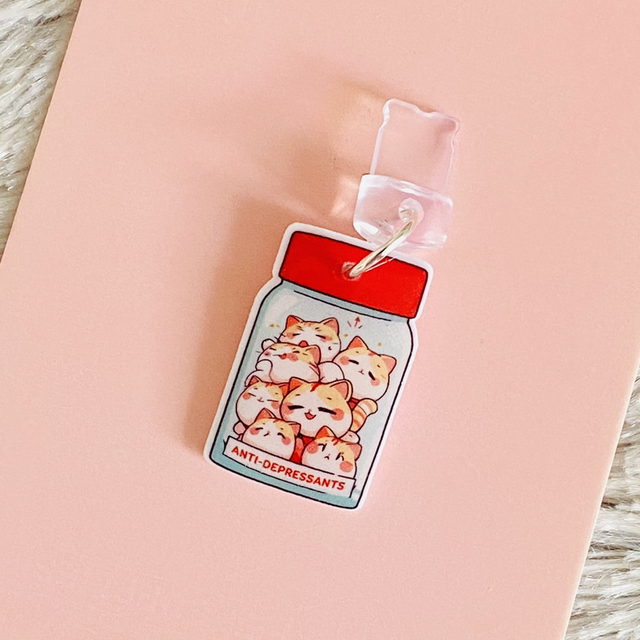 Charm Meowdicaments Anti Depressants Rouge