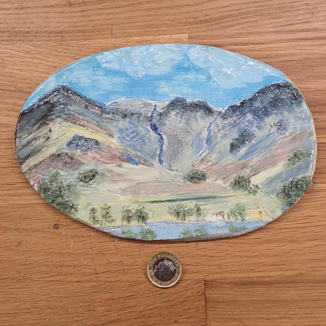 Buttermere lake and mountains ceramic artwork