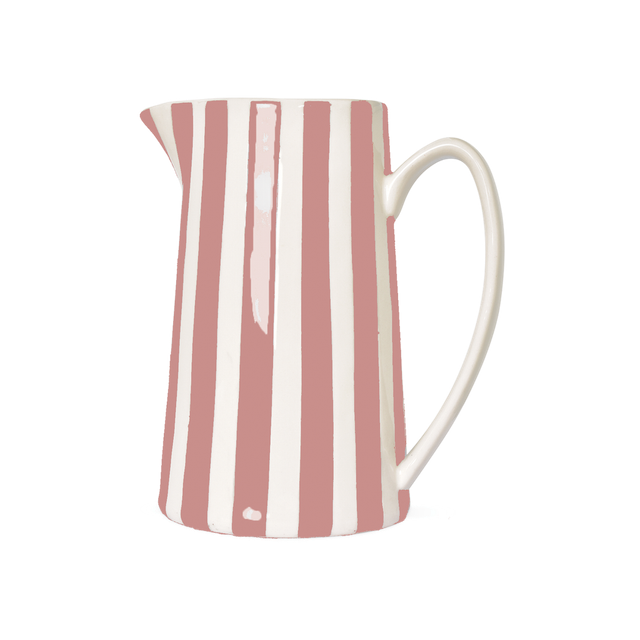 Pichet rayé ROSE