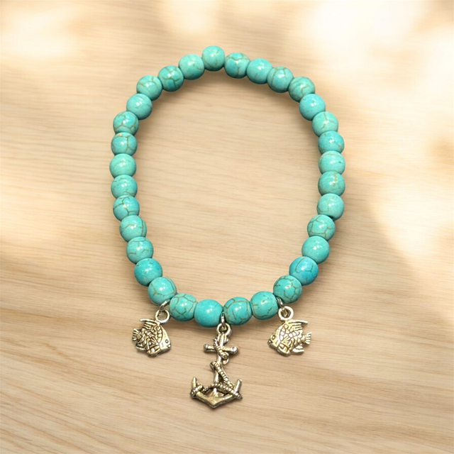 Bracciale pietre dure e charms 26CAR-6