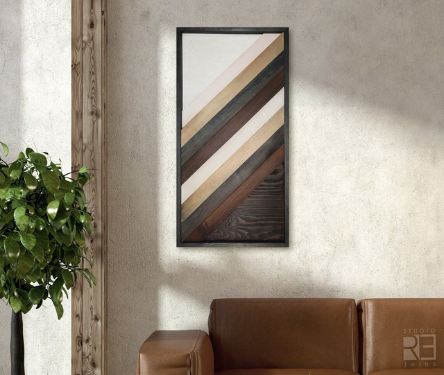 3# Drewniana dekoracja ścienna z geometrycznej kolekcji  