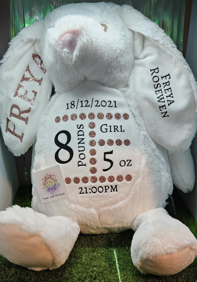 Personalised Baby Stat Plushie