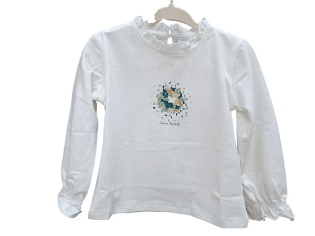 T-shirt blanc papillon