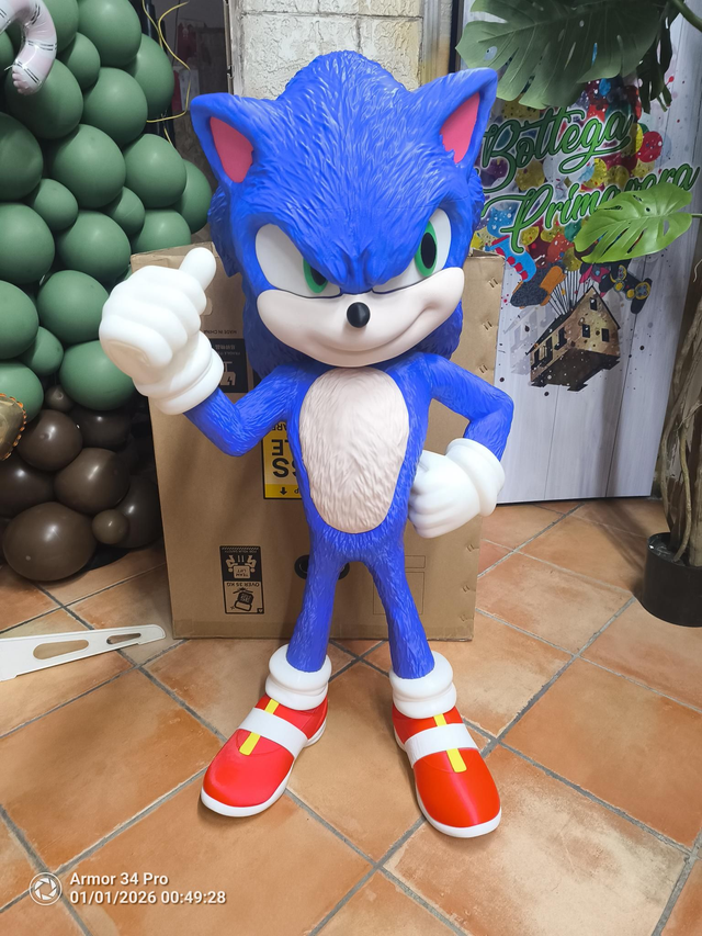 Sonic a grandezza naturale in 3d