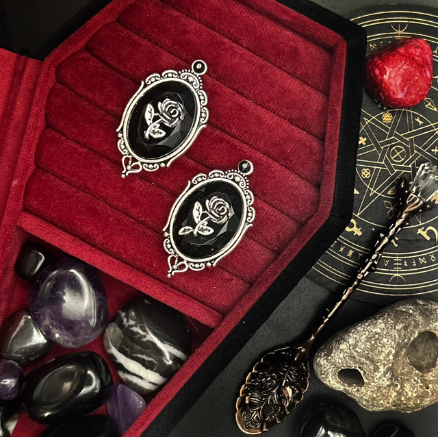 Rose cameo cufflinks
