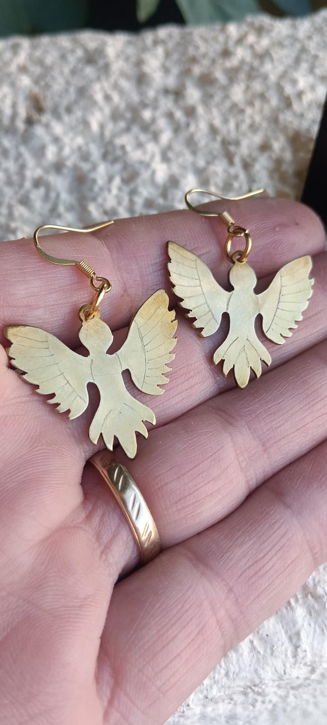 Boucles d'oreilles laiton Angel