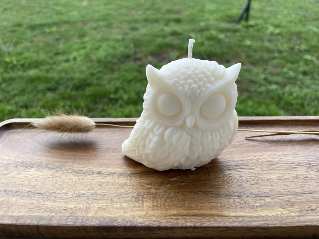 Bougie moulée - Hibou