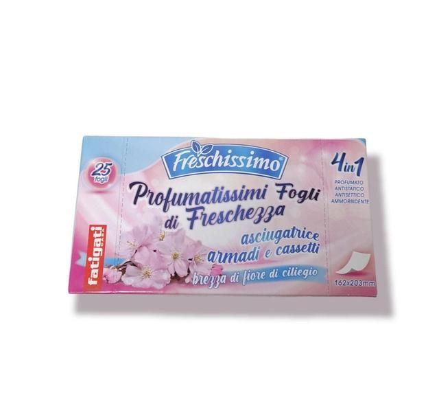 Fatigati profumatissimi fogli di freschezza asciugatrice, brezza di fiore di ciliegio 25 foglie