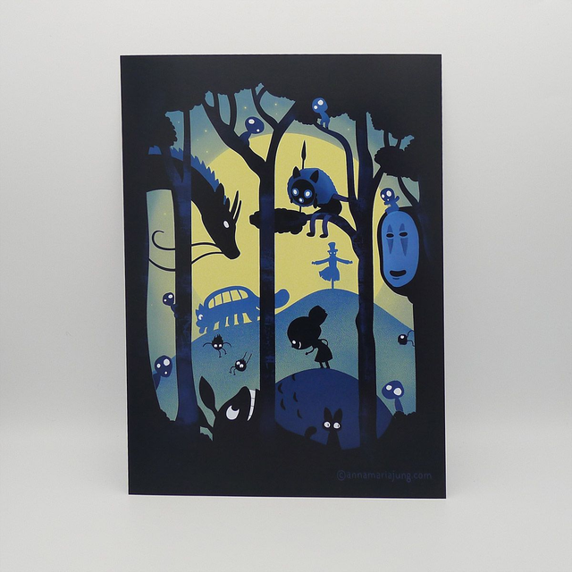 SIGNED A4 Art Print - Magical Gathering - Anime print