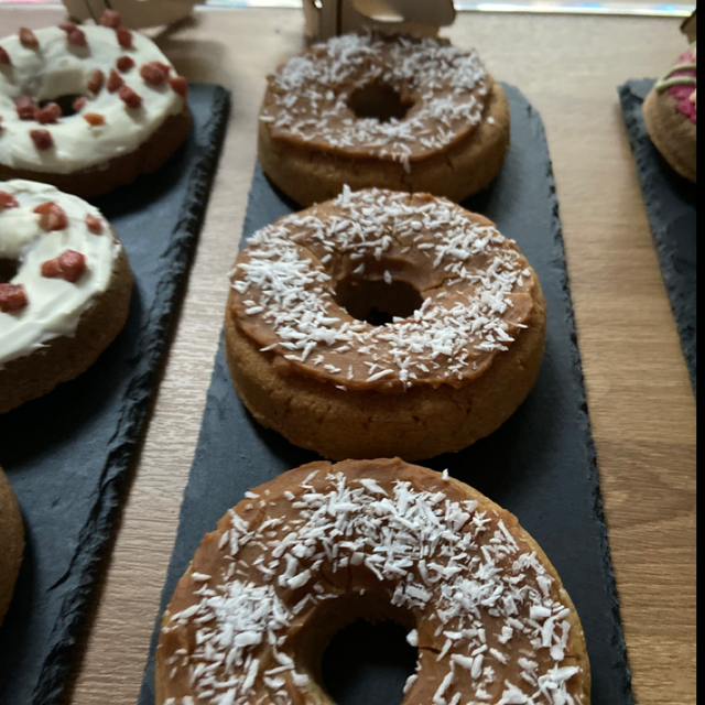 Peanut butter and coconut donuts