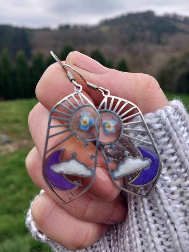 Boucles d'oreilles cosmique