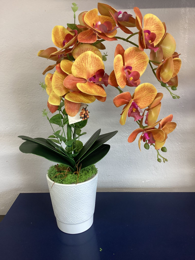 Pianta di orchidea in vaso (in tessuto)