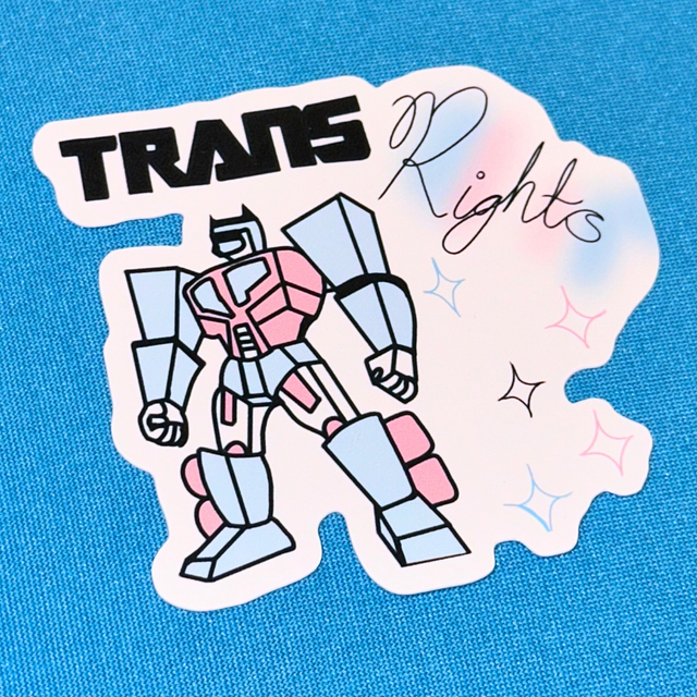 Transformers Trans Rights Sticker