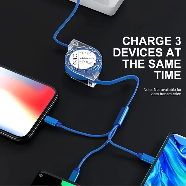 Telescopic Mobile Charging Cable 3-in-1 