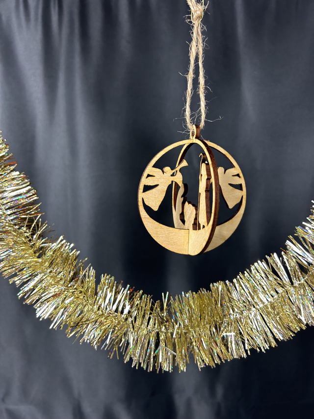 Ornement de Sapin - 3D - Crèche