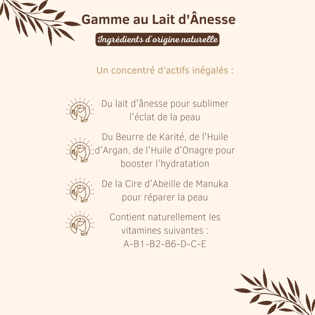 Crème visage jour/nuit au lait d'ânesse 30 ml