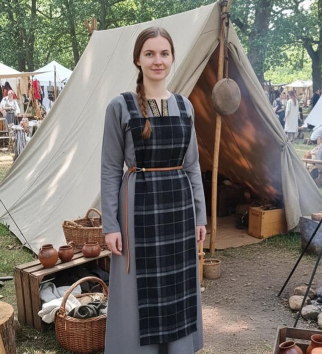 Tablier à carreaux, Taille 2