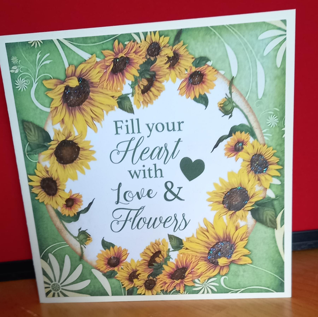 Fill your heart with love and flowers card 