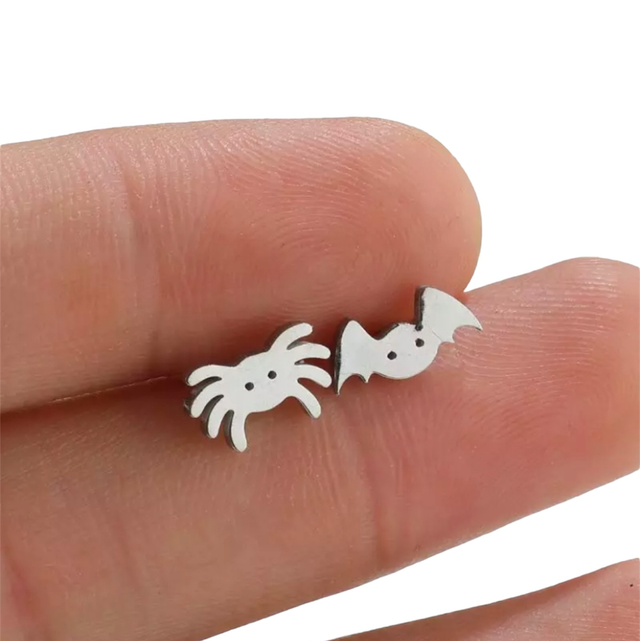 Spider &amp; Bat Stud Earrings