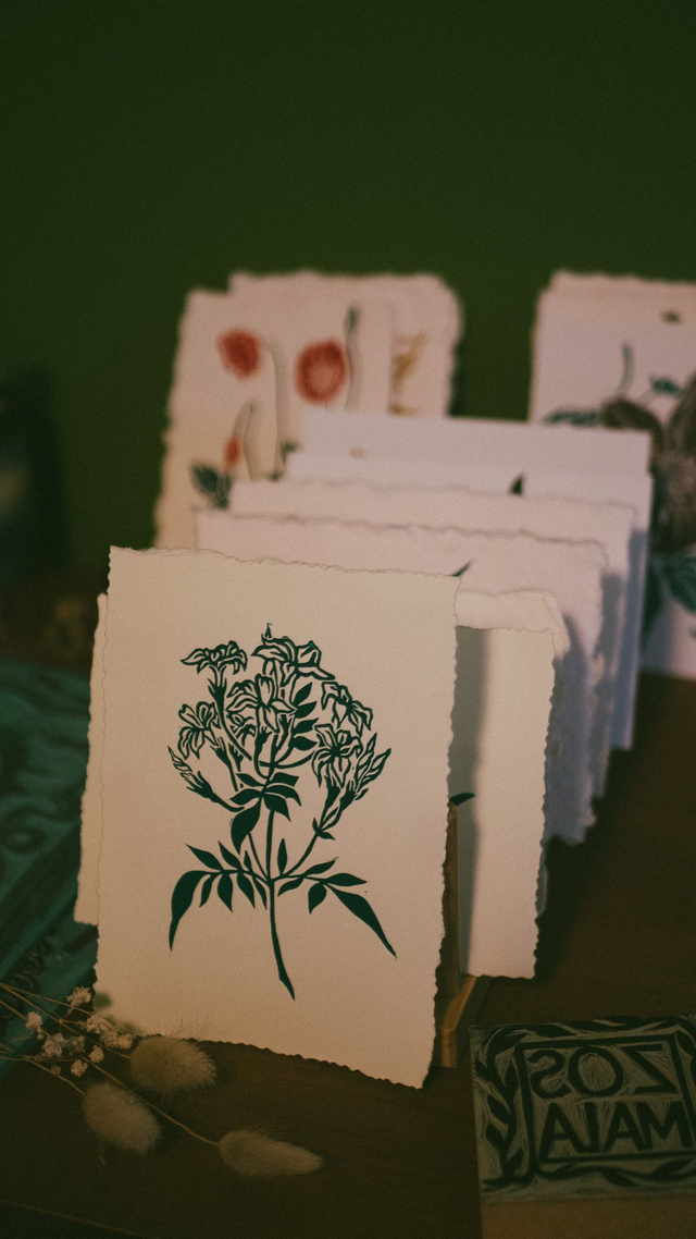 Linogravure - Jasmin - A6