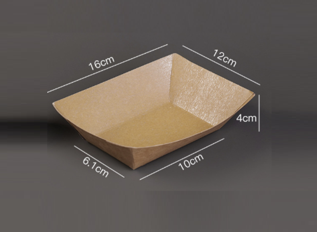 Premium Kraft Paper Food Tray – No. 3 (BTC018)