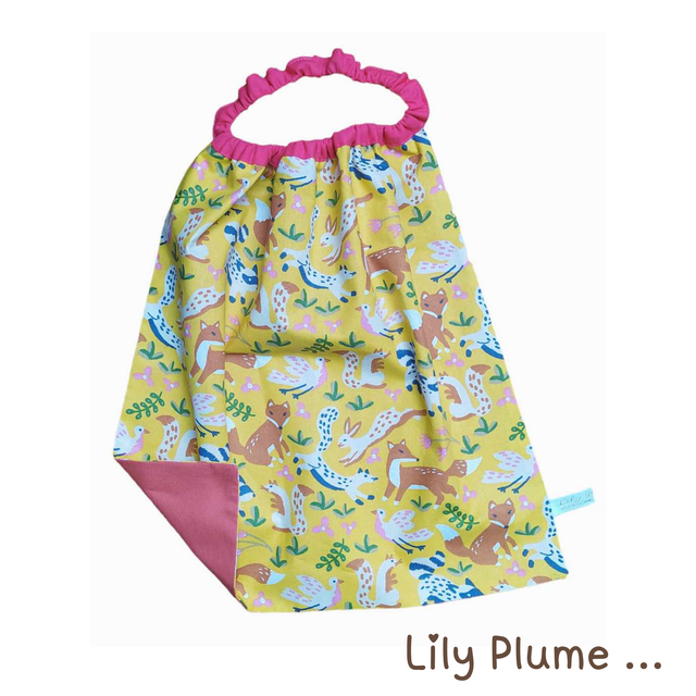 Serviette élastiquée lapins et renards