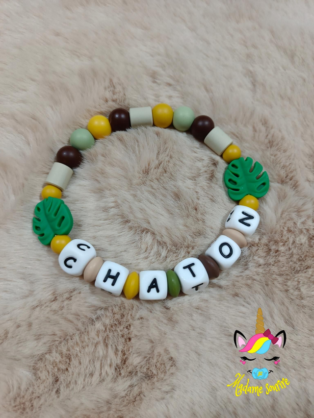 Collier Anti-tique Chat ou petit Chien Feuille jungle 