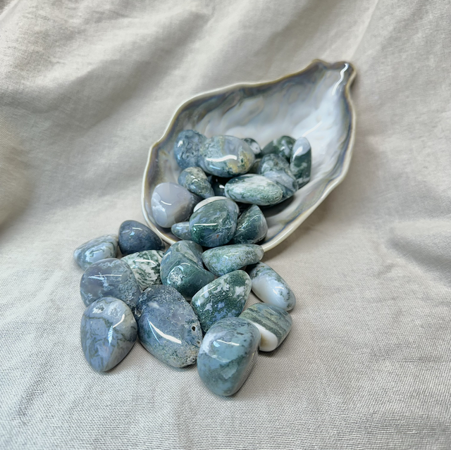 Moss Agate Tumble
