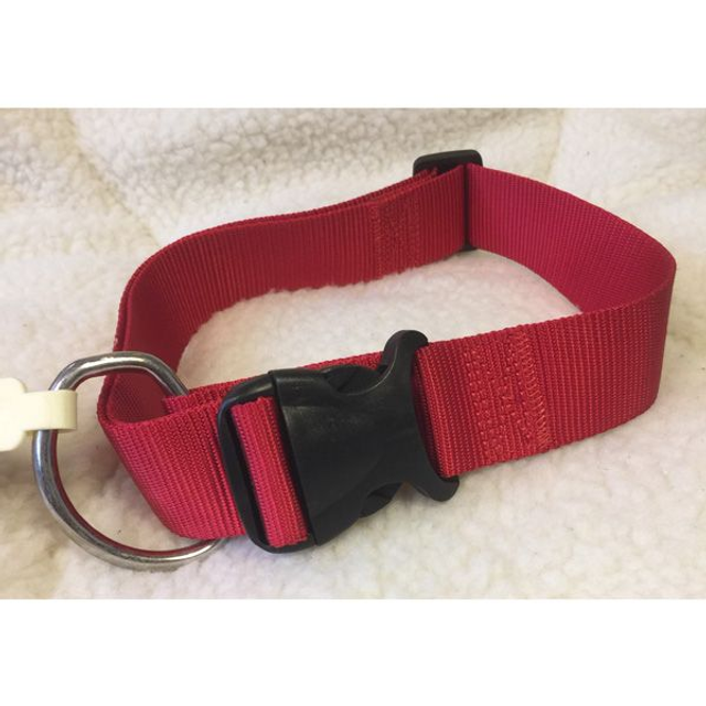 Europet bernina basic nylon halsband 55-75 cm rood