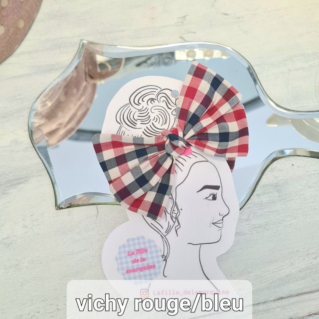 Barrettes "collection vichy" grand modèle