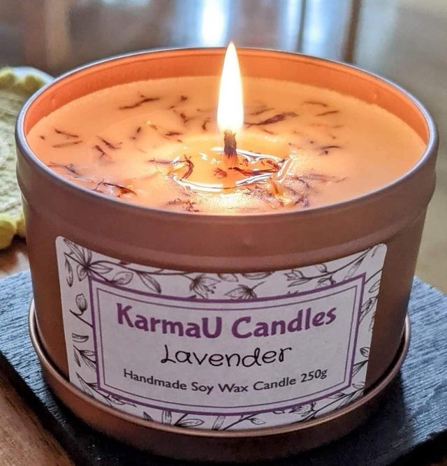 Lavender soy wax candle 