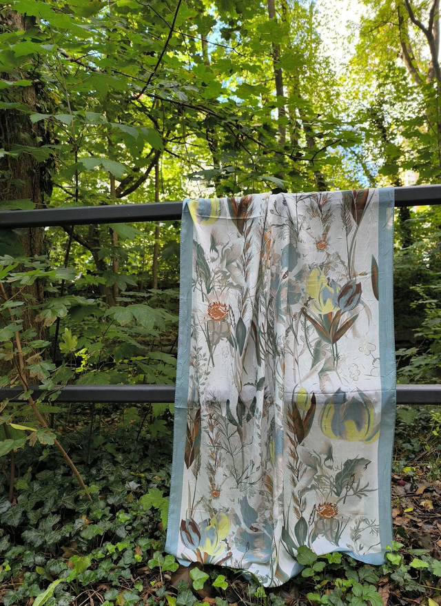 Kopftuch mit Muster Salbei