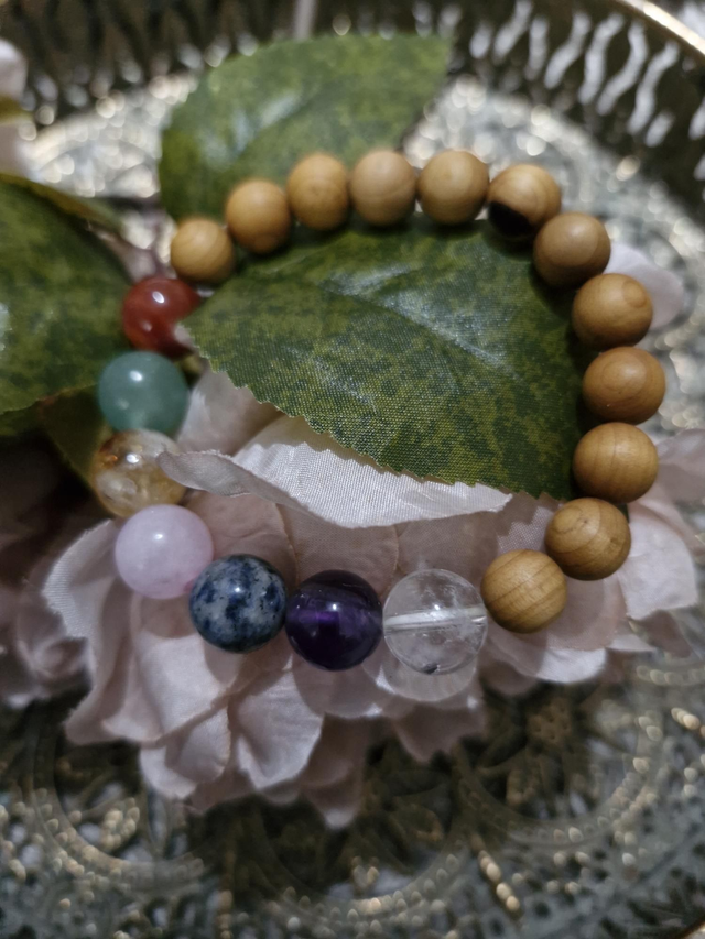 Cedarwood chakra bracelet 