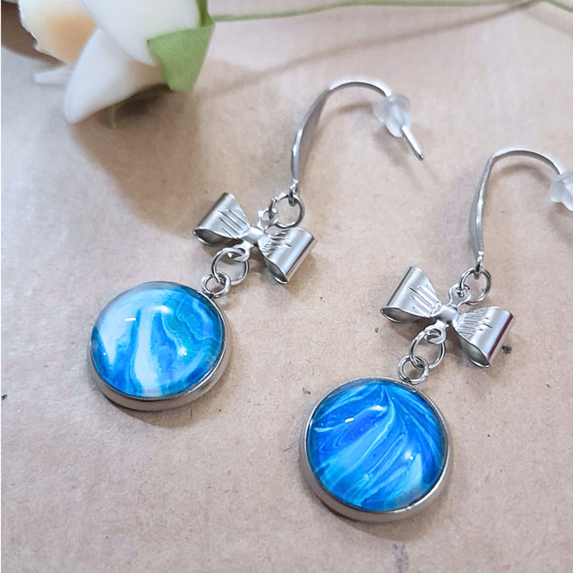 RUBAN CELESTE - Boucles d'oreilles - Métal argenté