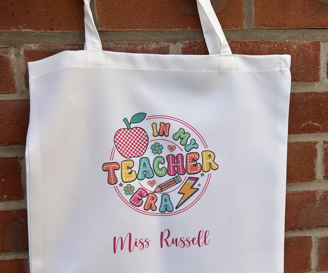 Personalised Teacher era tote bag