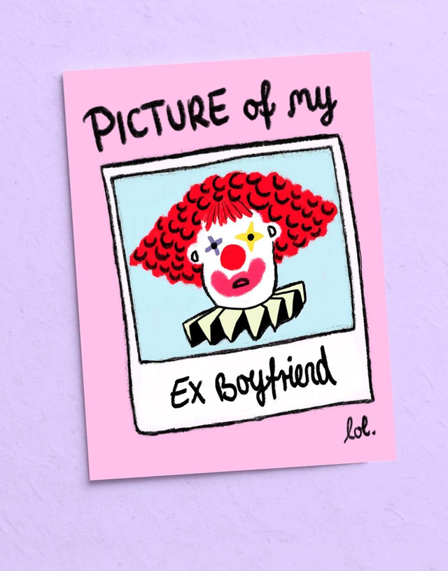 Postcard "Ex Boyfriend"