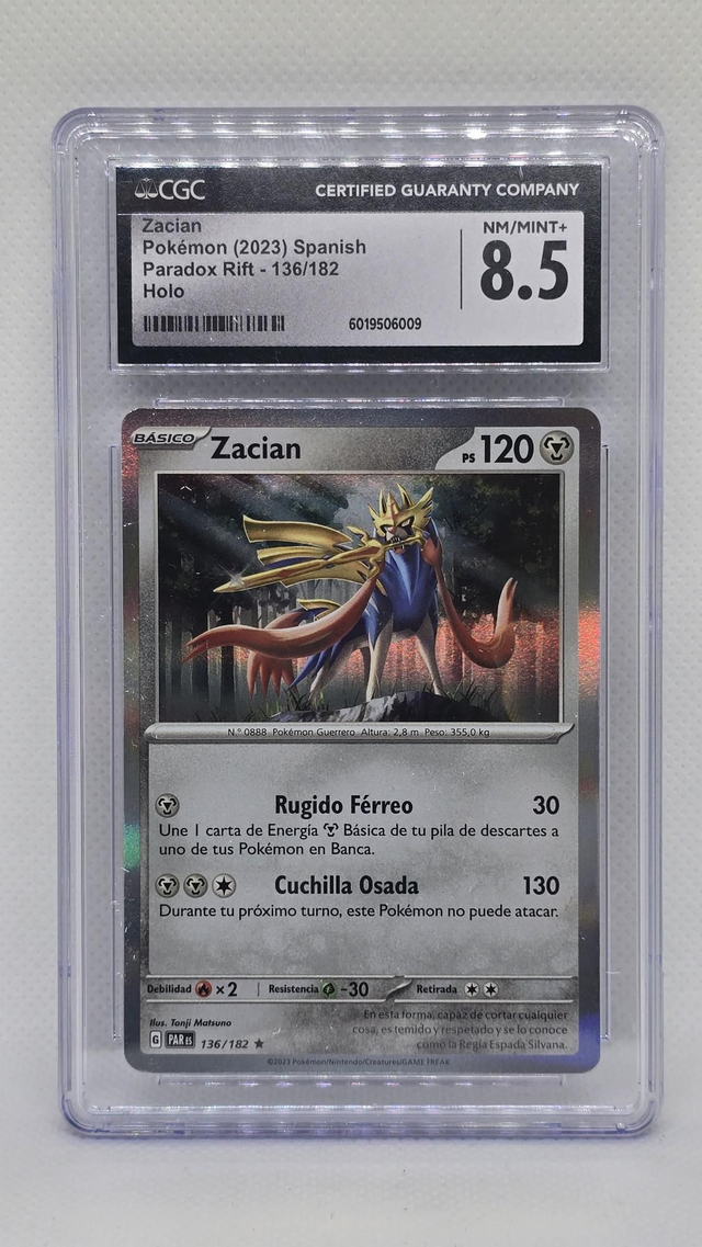 ZACIAN , PARADOX RIFT 2023 ESP [CGC 8.5]